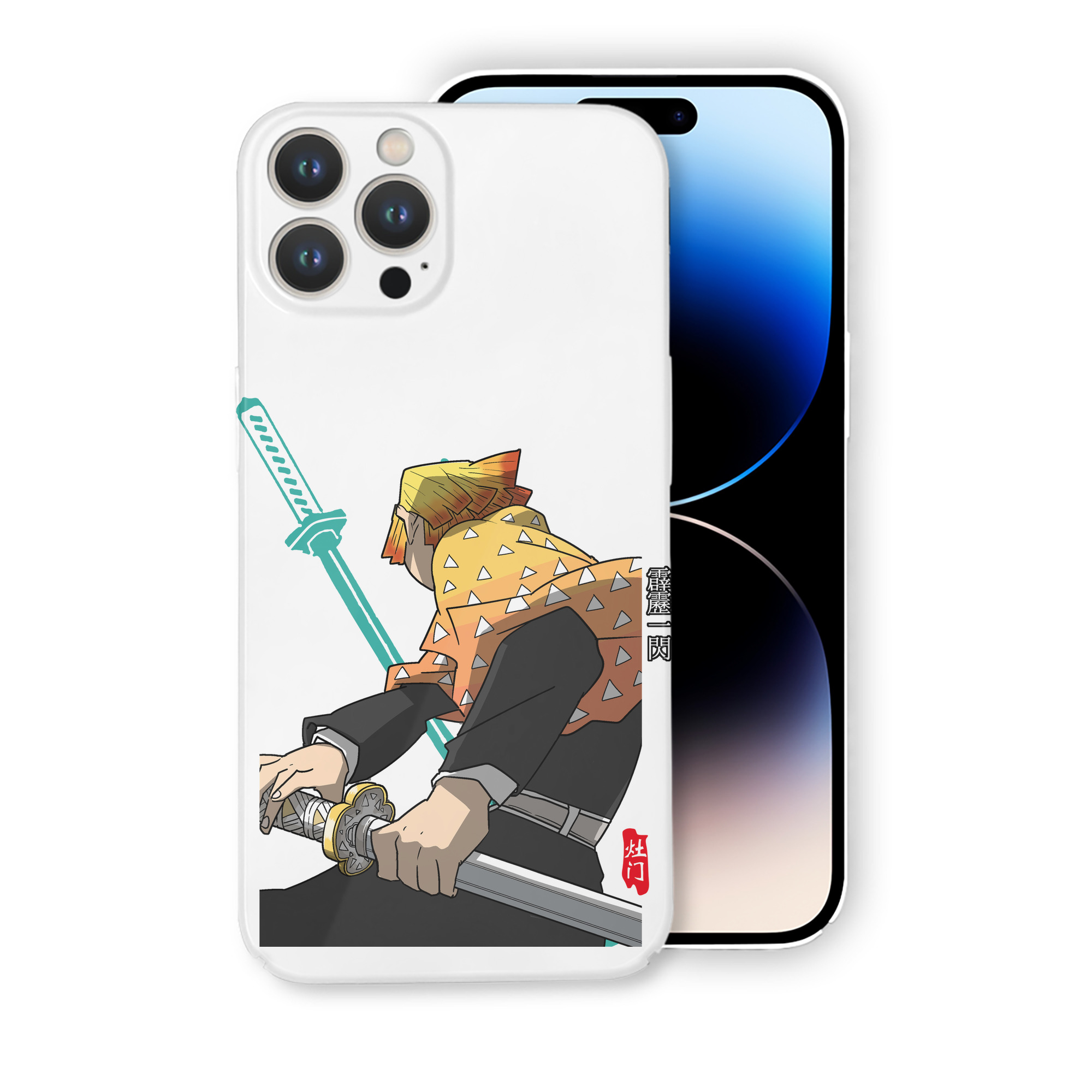 （画像用） 鬼滅の刃（きめつのやいば）我妻 善逸／あがつま ぜんいつ Agatsuma Zenitsu 【iPhone 14シリーズ対応】ハードケース